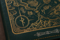 Map notebook - gold inlay