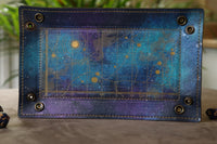 Galaxy Chart dice tray - gold inlay