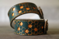 The Honeycomb - gold inlay bracelet