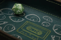 The Statement dice tray - green with green and white inlay