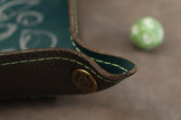 The Statement dice tray - green with green and white inlay