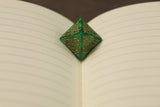 Herbalist notebook - green with green and gold inlay