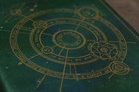 Conjurer notebook - green Galaxy with gold inlay