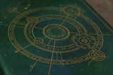 Conjurer notebook - green Galaxy with gold inlay