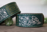 The Statement bracelet - green with green and white inlay