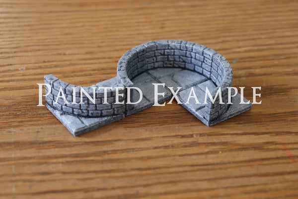 Modular Terrain - Corners (Rounded) - Unpainted