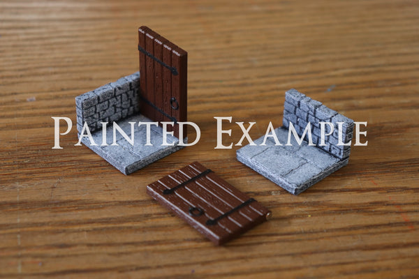 Modular Terrain - Doors (Corner) - Unpainted