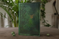 The Bumblebee notebook - green leather with gold inlay